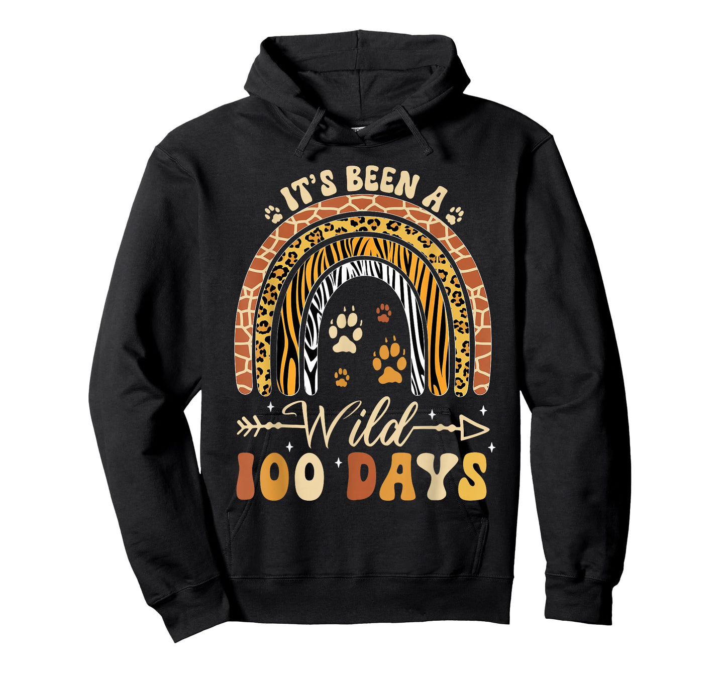 100 Days of School Wild Rainbow 100th Day of School Kids T-Shirt