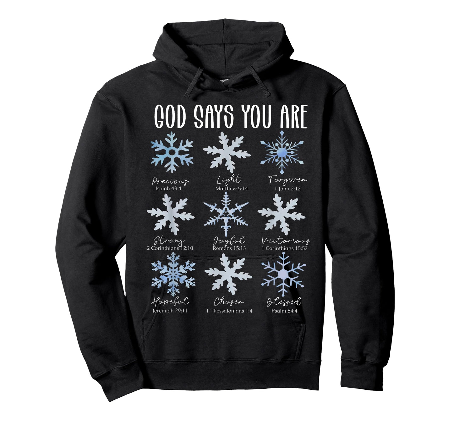 God Says You are Christian Snowflake Christmas Bible Verses T-Shirt