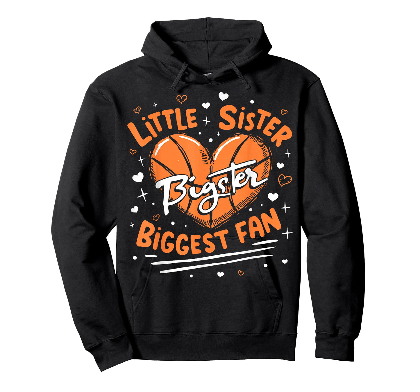 Little Sister Biggest Fan Brother Bigster of Basketball Girl T-Shirt