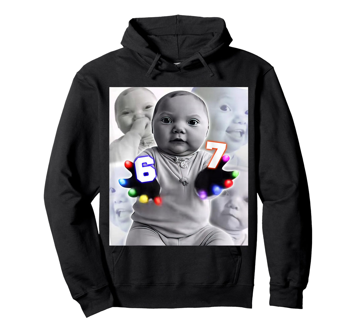 Gloving Niche Baby 67 Six Seven Hand Funny Ai Baby Meme T-Shirt