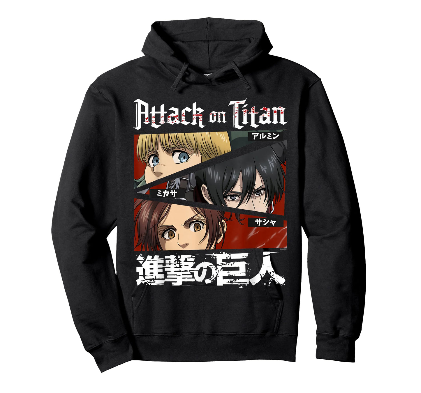 Attack on Titan Season 4 Character Eyes and Kanji Anime T-Shirt