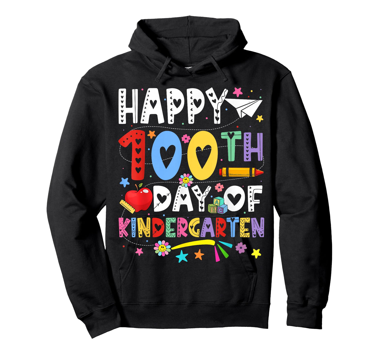 Happy 100th Day of School Teachers 100 Days of Kindergarten T-Shirt