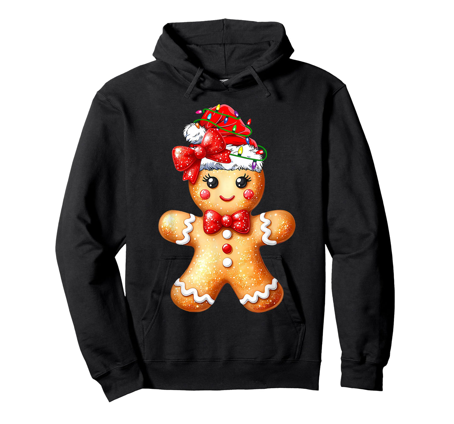 Merry Christmas Shirt Gingerbread Santa Pajamas Girls Women T-Shirt