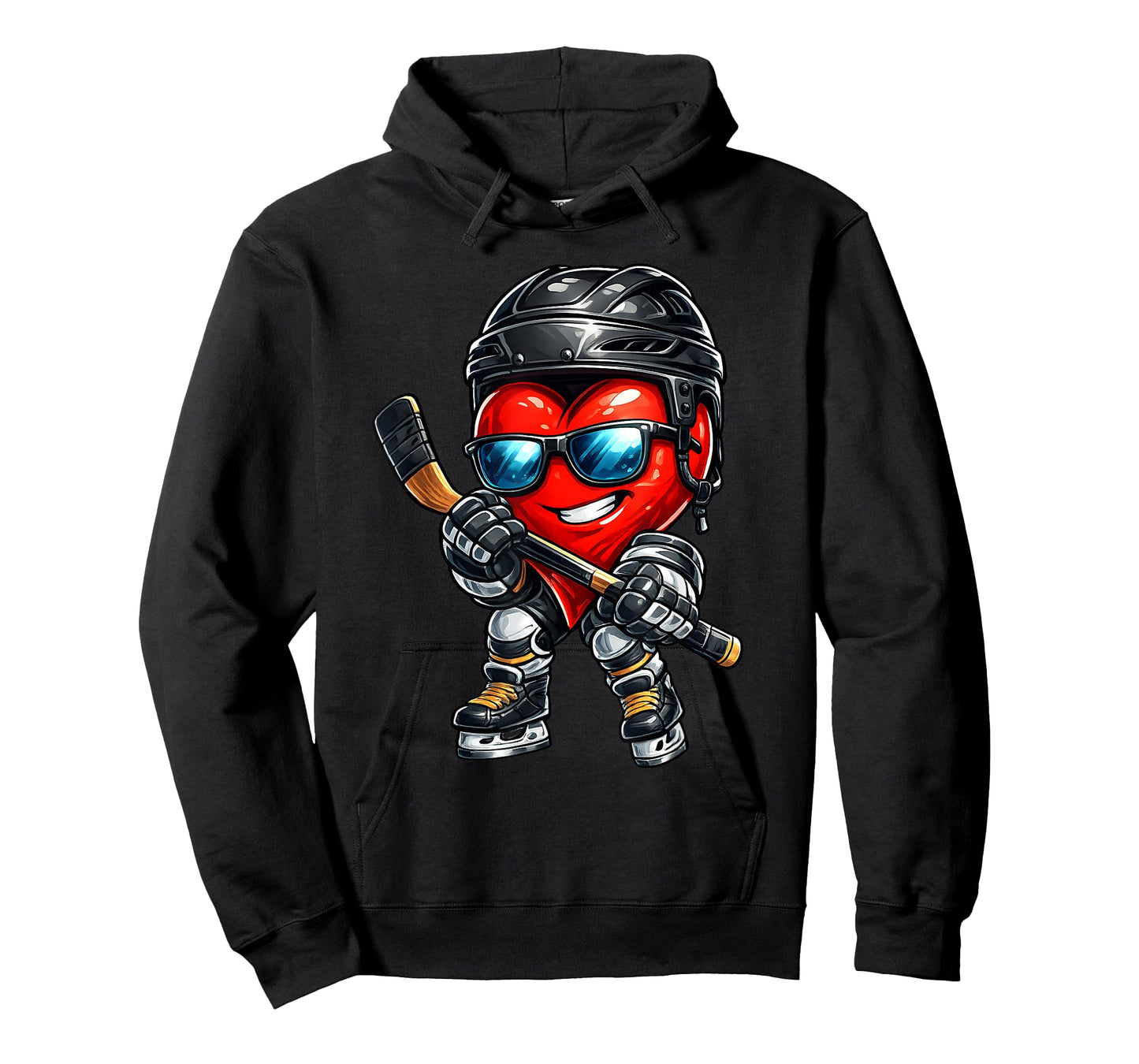 Valentines Day Heart Ice Hockey Goalie Love Hockey Men Boys T-Shirt