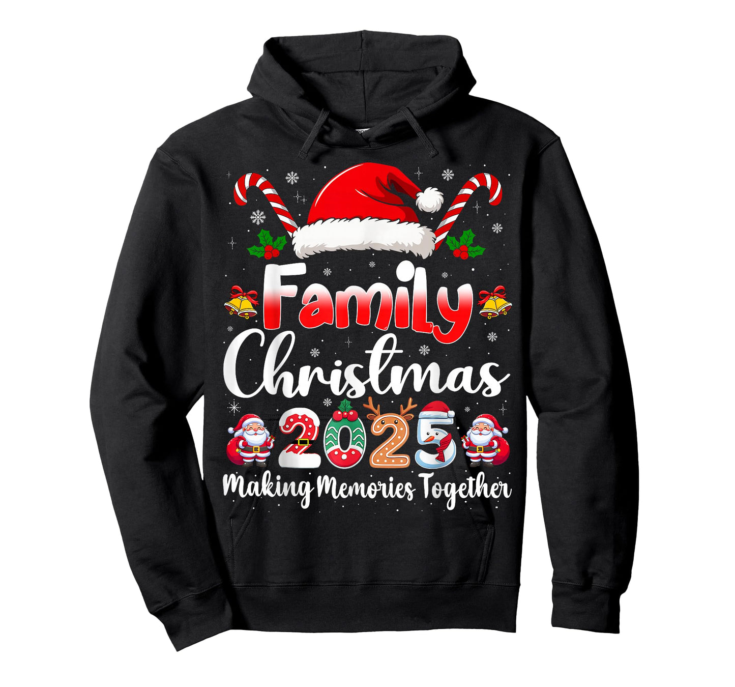 Family Crew Christmas Squad 2025 Funny Xmas Matching Pajamas T-Shirt