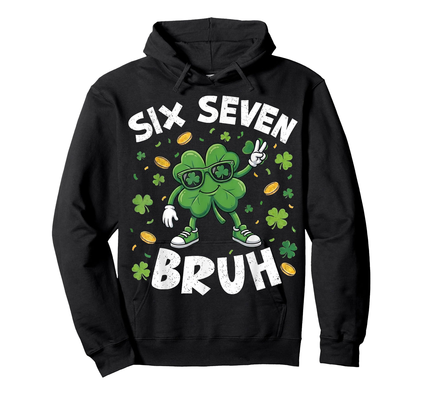Six Seven Bruh St Patricks Day 67 Shamrock Saint Paddys Kid T-Shirt