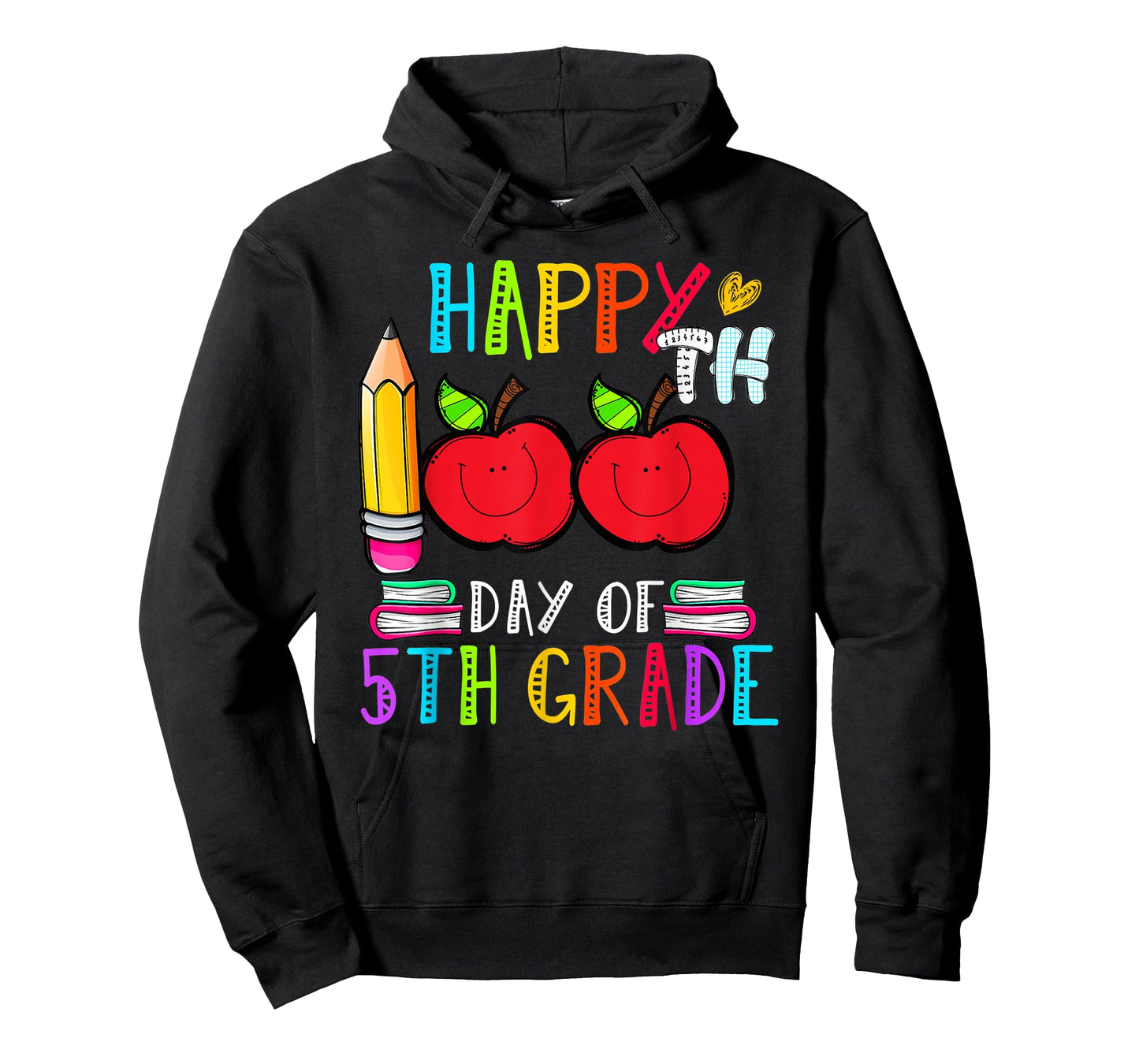 Happy 100th Day of 5th Grade Shirt Kids 100 Days of School T-Shirt