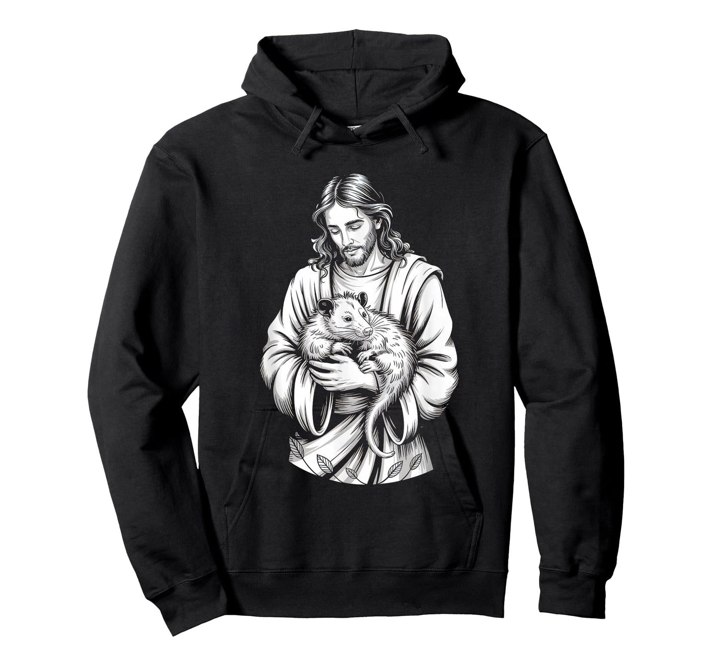 Jesus Holding Opossum Savior Animal Faith Wildlife Devotion T-Shirt