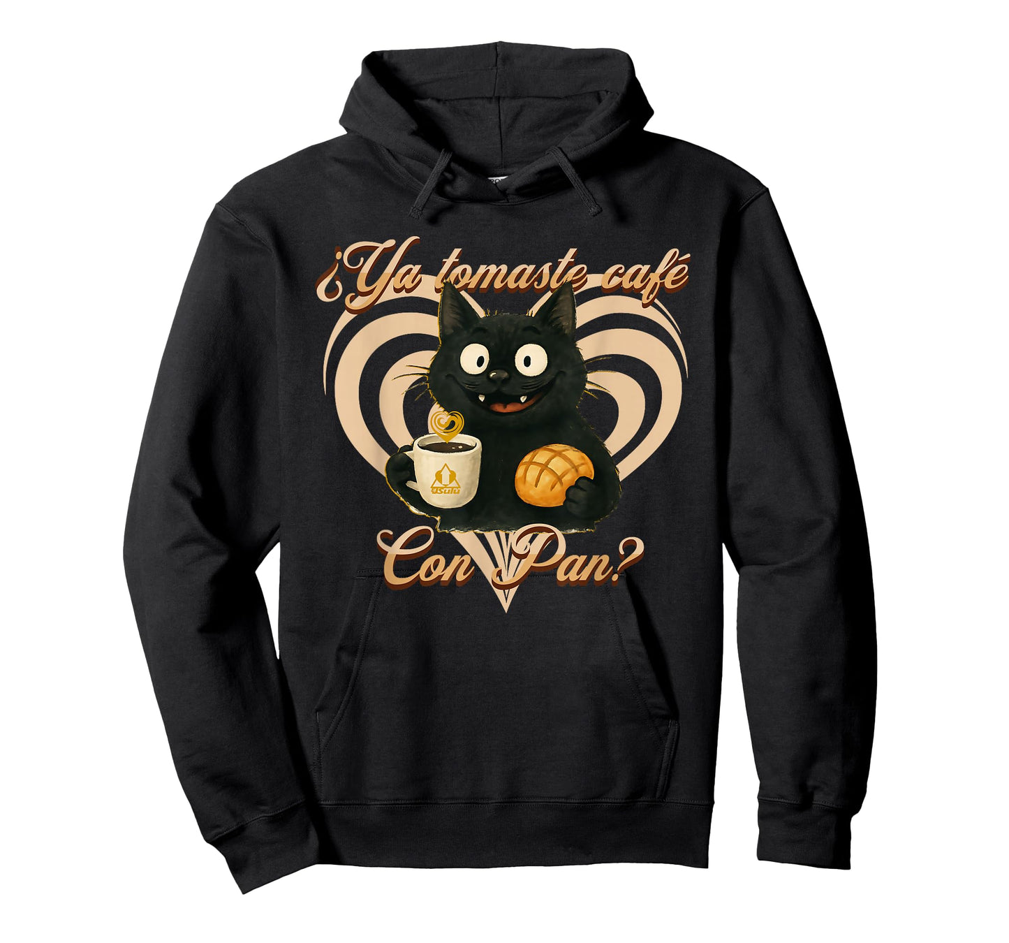 Cat, Coffee, and Sweet Bread. ¿Ya tomaste café con pan? T-Shirt