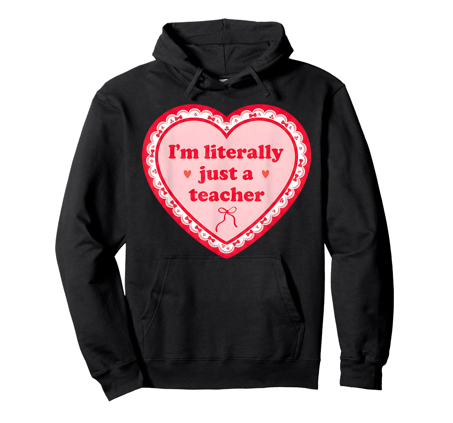 I'm Literally Just A Teacher 100 Day of School Bow Teachers T-Shirt