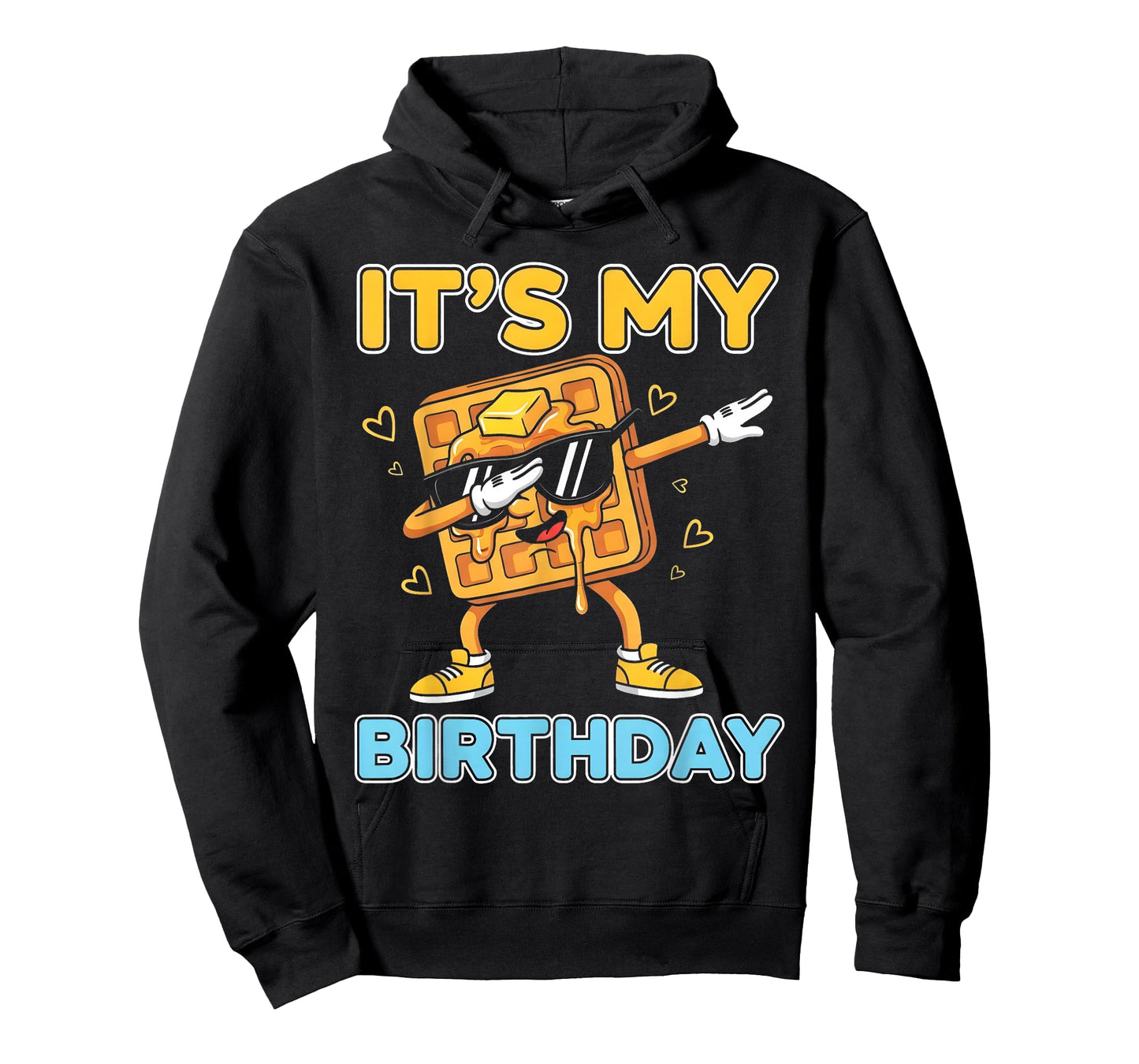 Funny It's My Birthday Waffle Dab Cartoon Party Boy Girl T-Shirt