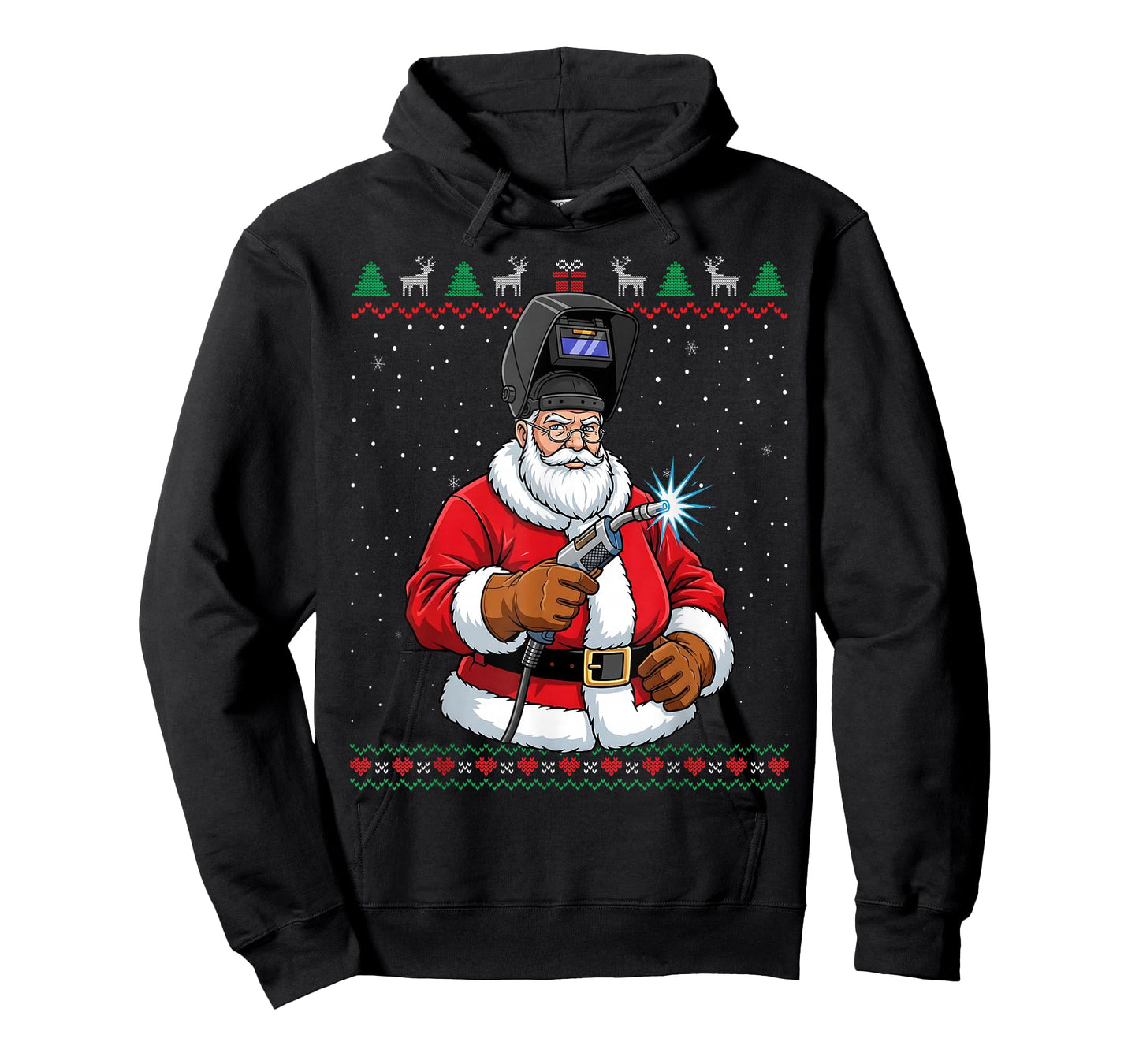 Santa Claus Welder Christmas Funny Ugly Sweater T-Shirt