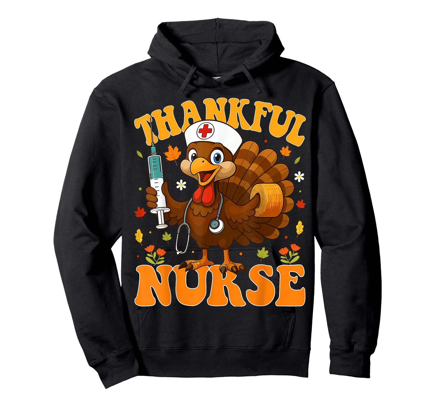Thankful Nurse Turkey Nursing Thanksgiving Nurse Fall RN T-Shirt