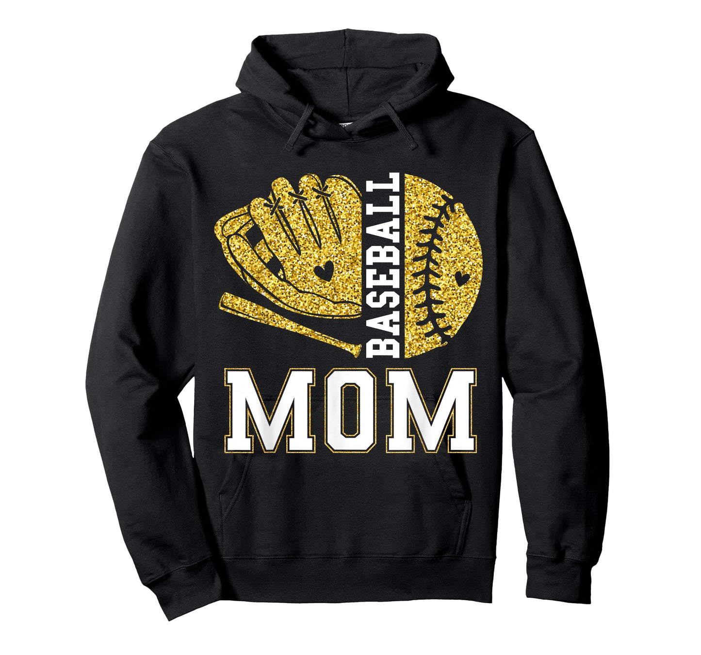 Baseball Mom Game Day Baseball Season Mama Girl Gold T-Shirt