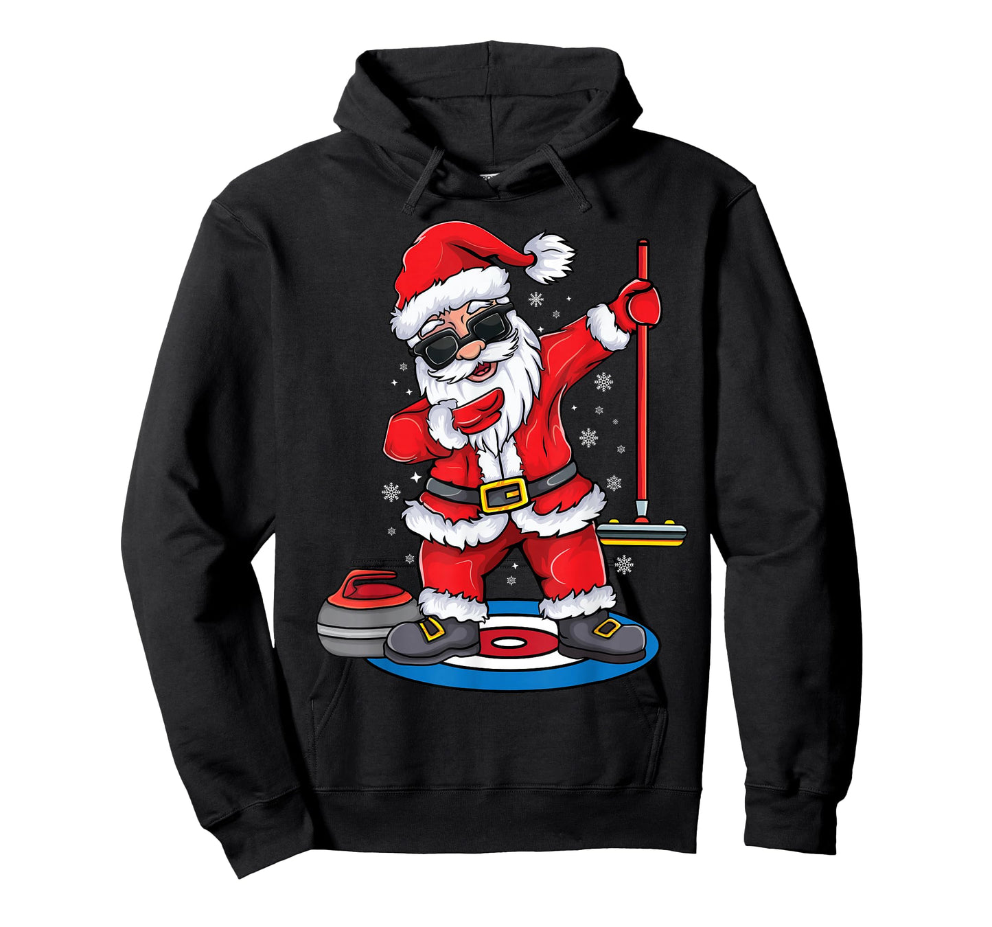 Christmas Santa Sports Curling Gifts for Men Boy T-Shirt
