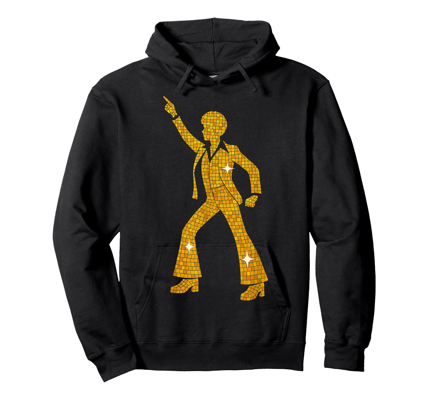 70s Disco Dancer Gold Silhouette Retro Night Fever T-Shirt
