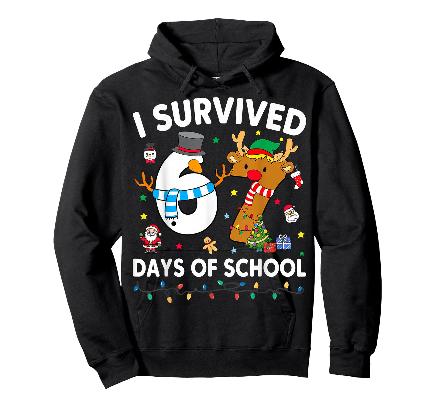 I Survived 67 Days of School Funny Meme Six Seven Christmas T-Shirt