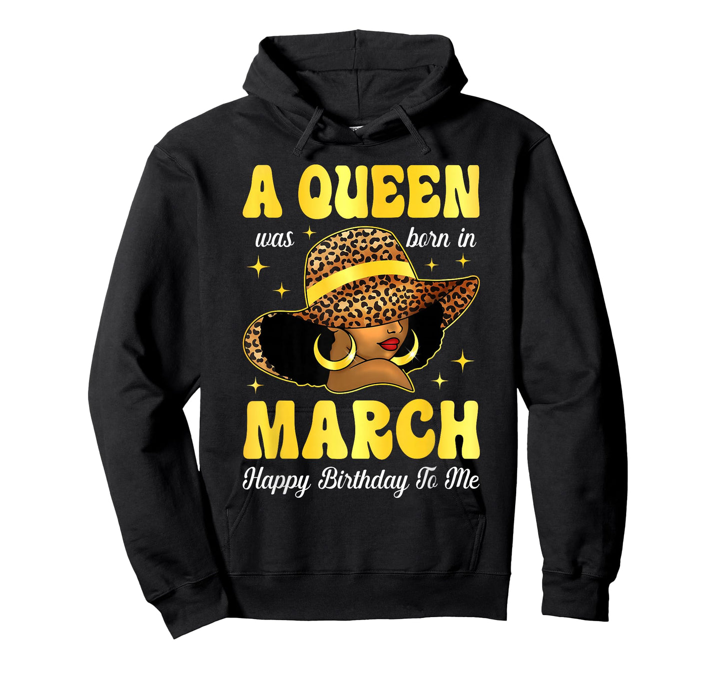 A Queen was Born in March Black Girl Woman Bday Month T-Shirt
