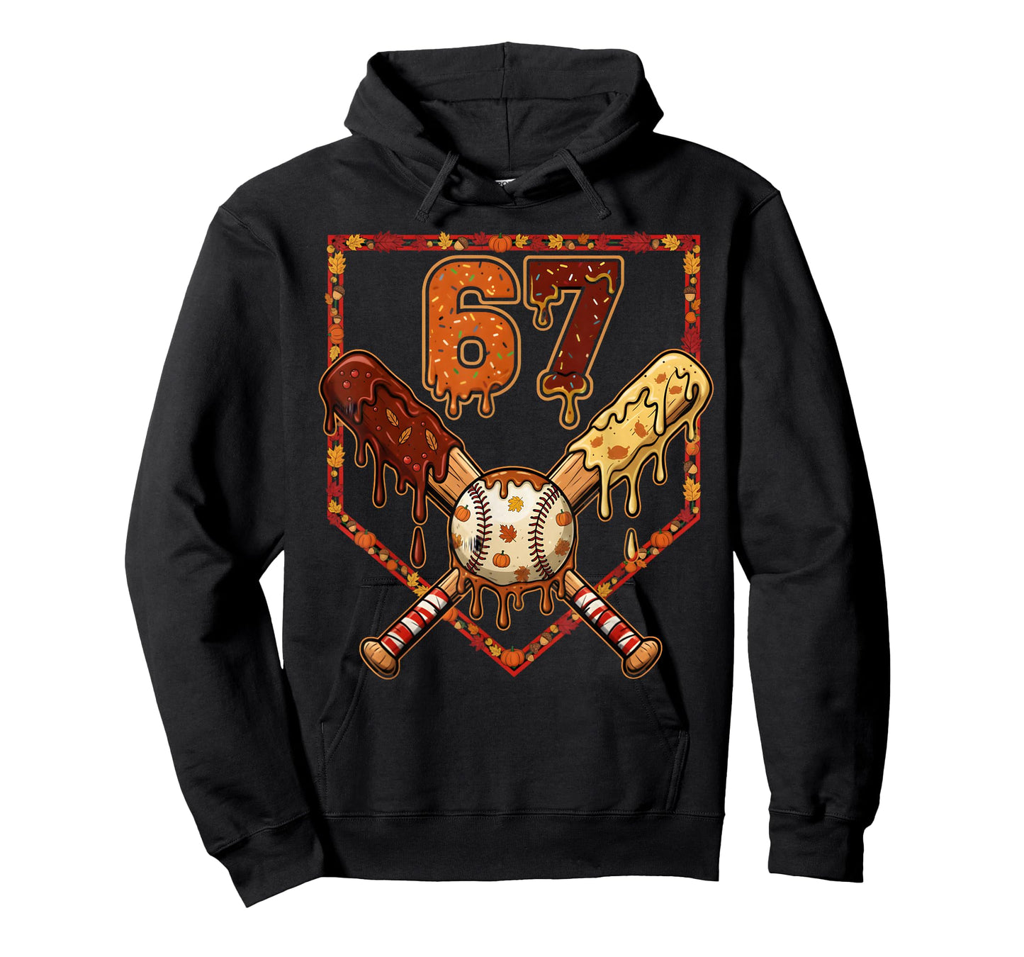 67 Baseball Drip Thanksgiving Meme Six Seven Gen Alpha Slang T-Shirt