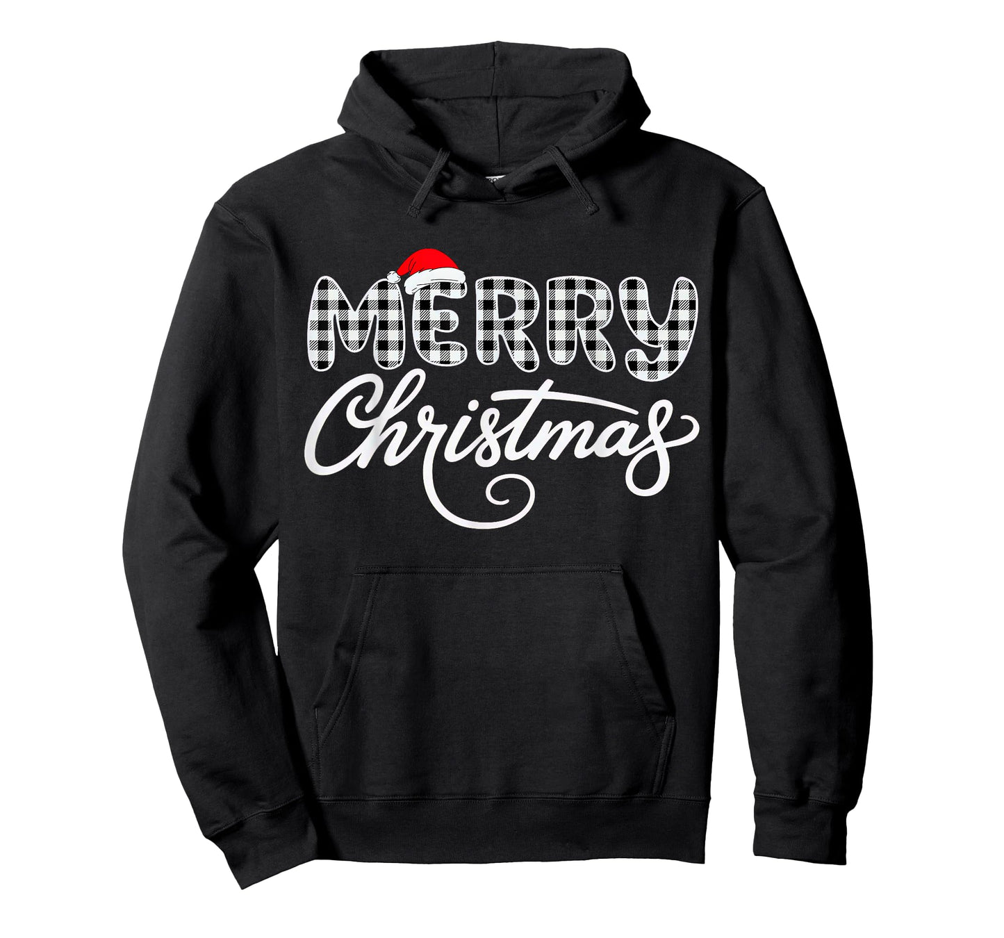 Merry Christmas Buffalo Black and White T-Shirt