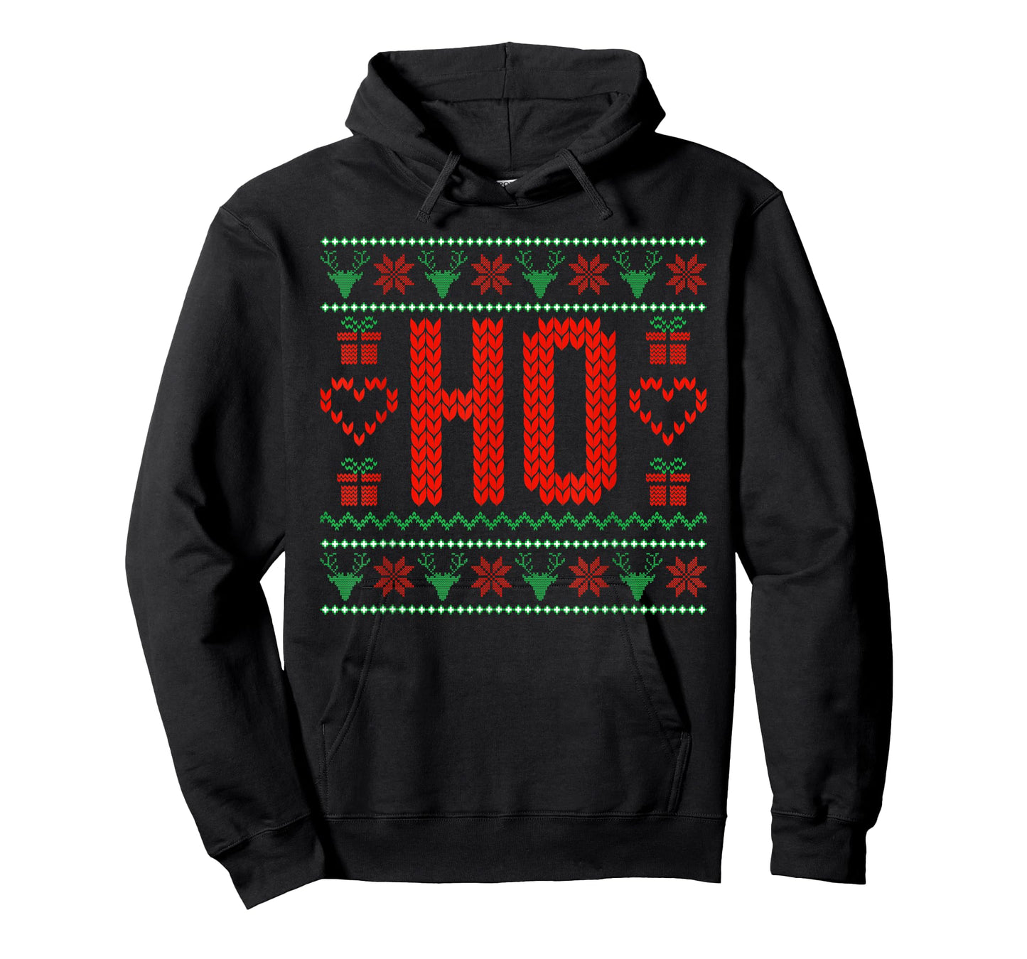 Where My Ho's at Ugly Christmas Sweater Couples Matching T-Shirt