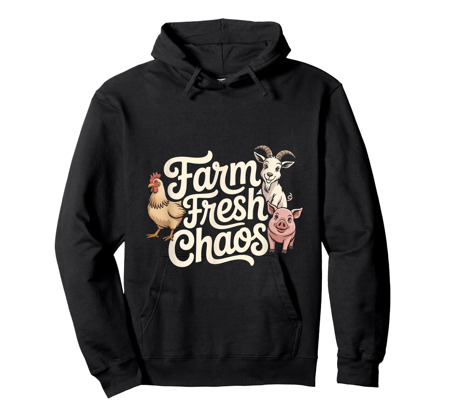 Farm Fresh Chaos Cute Homestead Barn Animals Humor T-Shirt