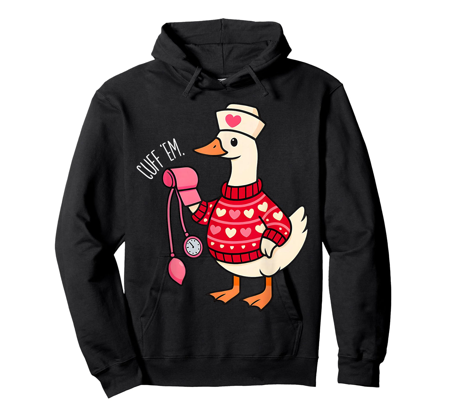Silly Valentine Goose Nurse ER CNA LPN Valentines Day T-Shirt