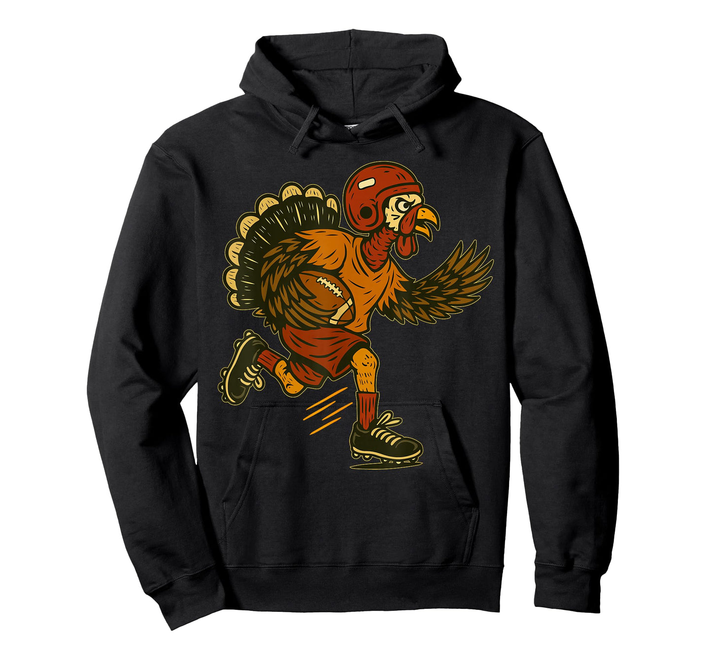 Thanksgiving Turkey Playing Football Men Boys Kids Funny T-Shirt
