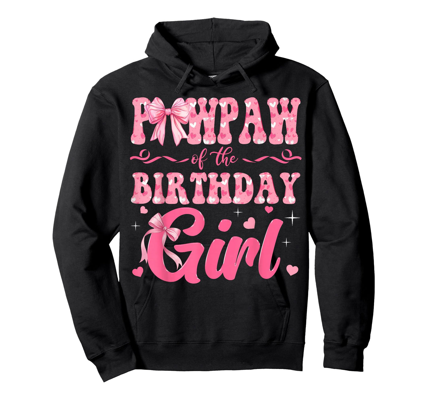Pawpaw of The Birthday Girl Family Pink Coquette Bow T-Shirt