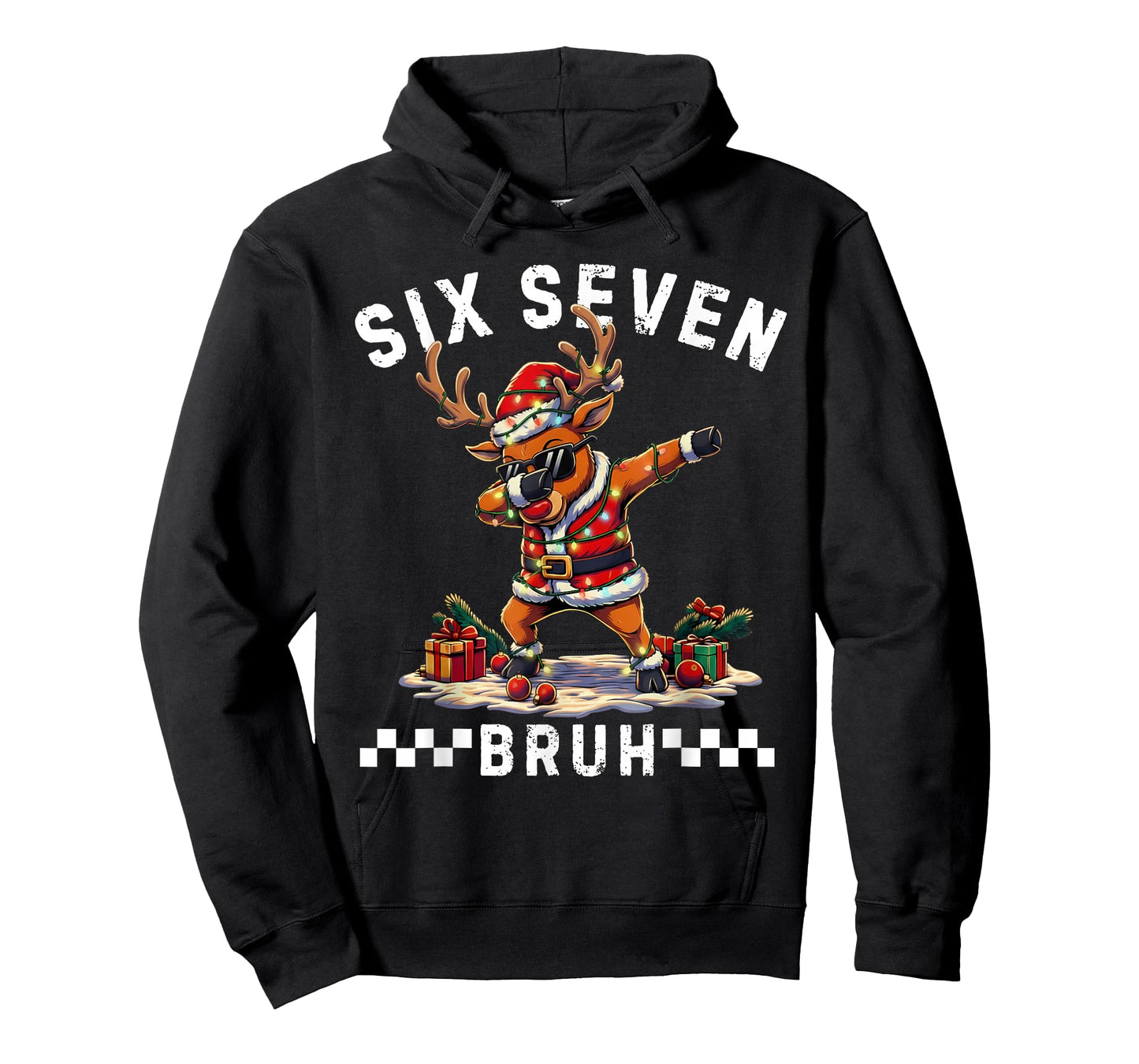 Funny 67 Christmas Six Seven Meme Dabbing Reindeer Boys T-Shirt