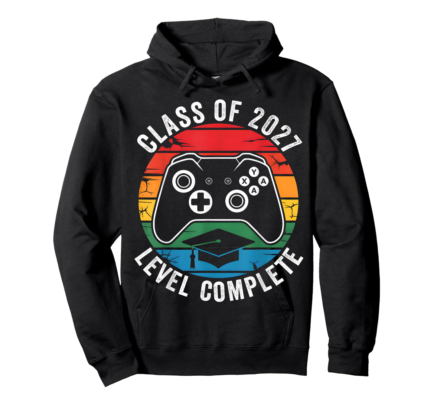 Class of 2027 Level Complete Video Gamer Senior Graduation T-Shirt