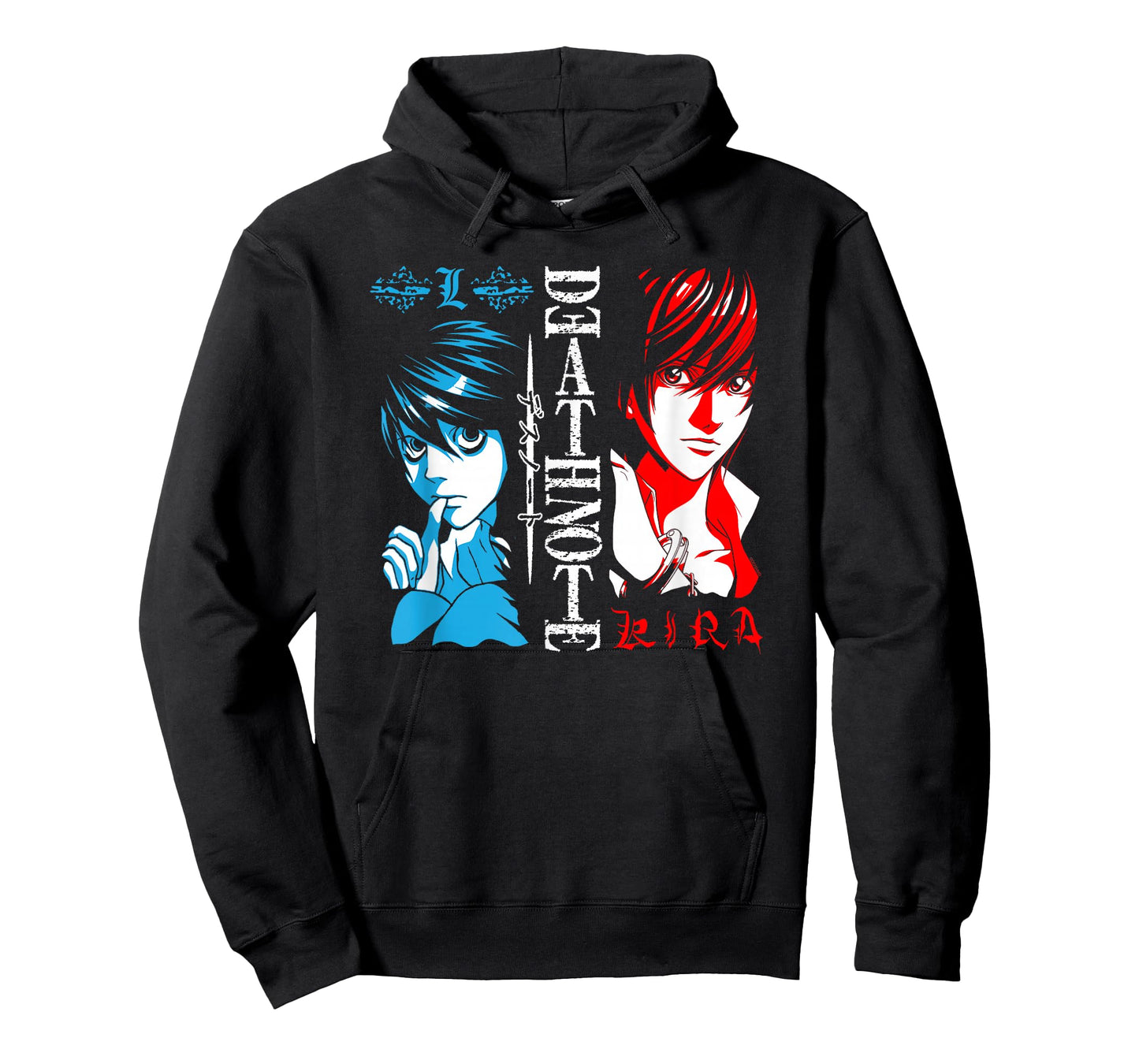 Death Note Blue and Red L vs Light Face Off Anime T-Shirt