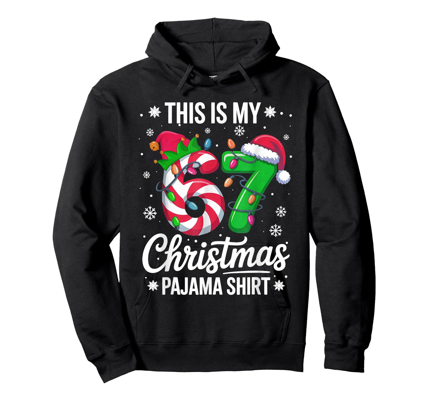 This My 67 Christmas Pajama Shirt 67 Meme Boys Girls T-Shirt