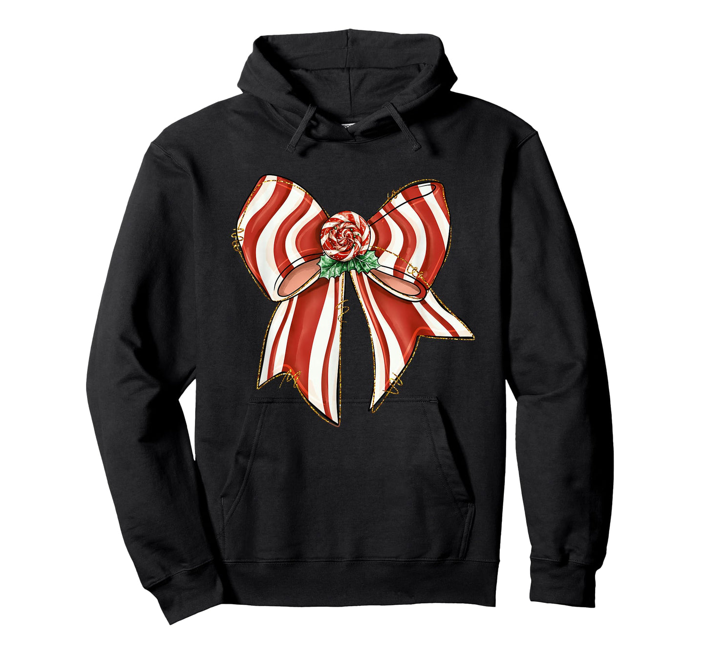 Candy Cane Bow Peppermint Christmas Joy T-Shirt