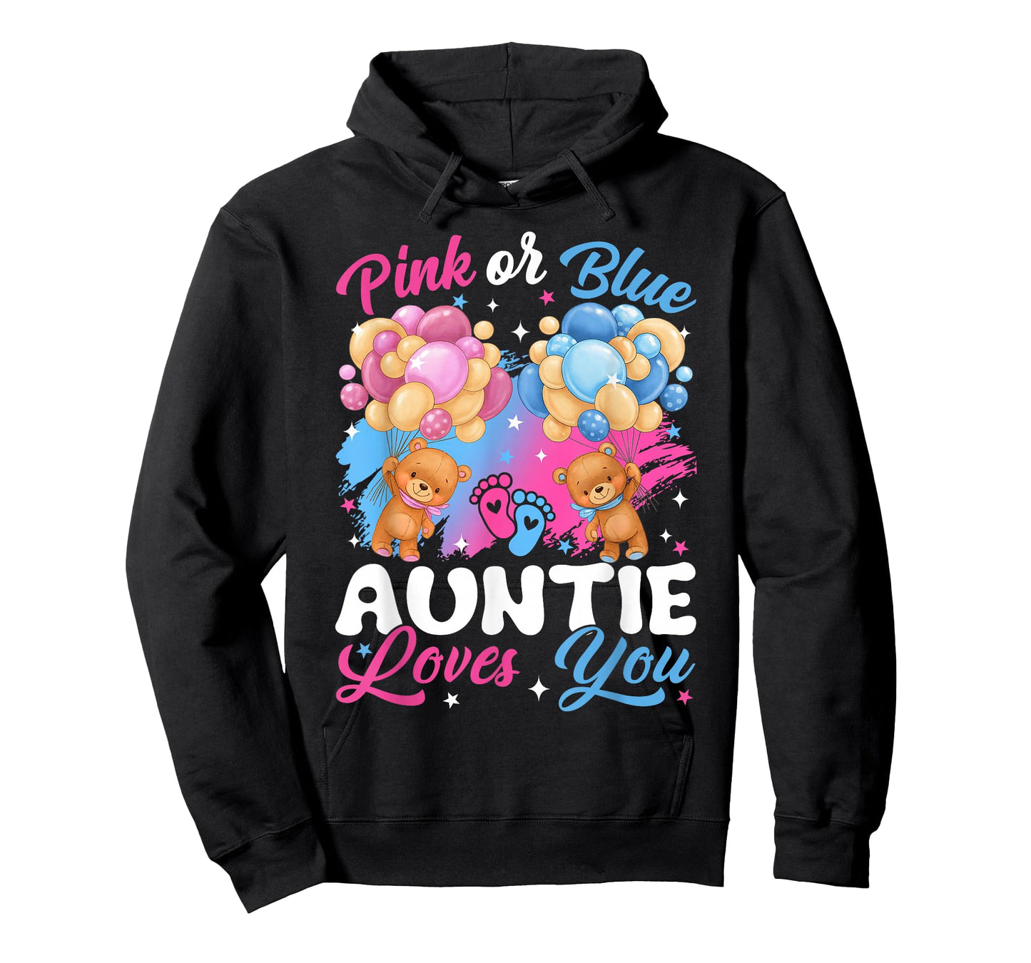 Bears Pink Or Blue Auntie Loves You Gender Reveal T-Shirt