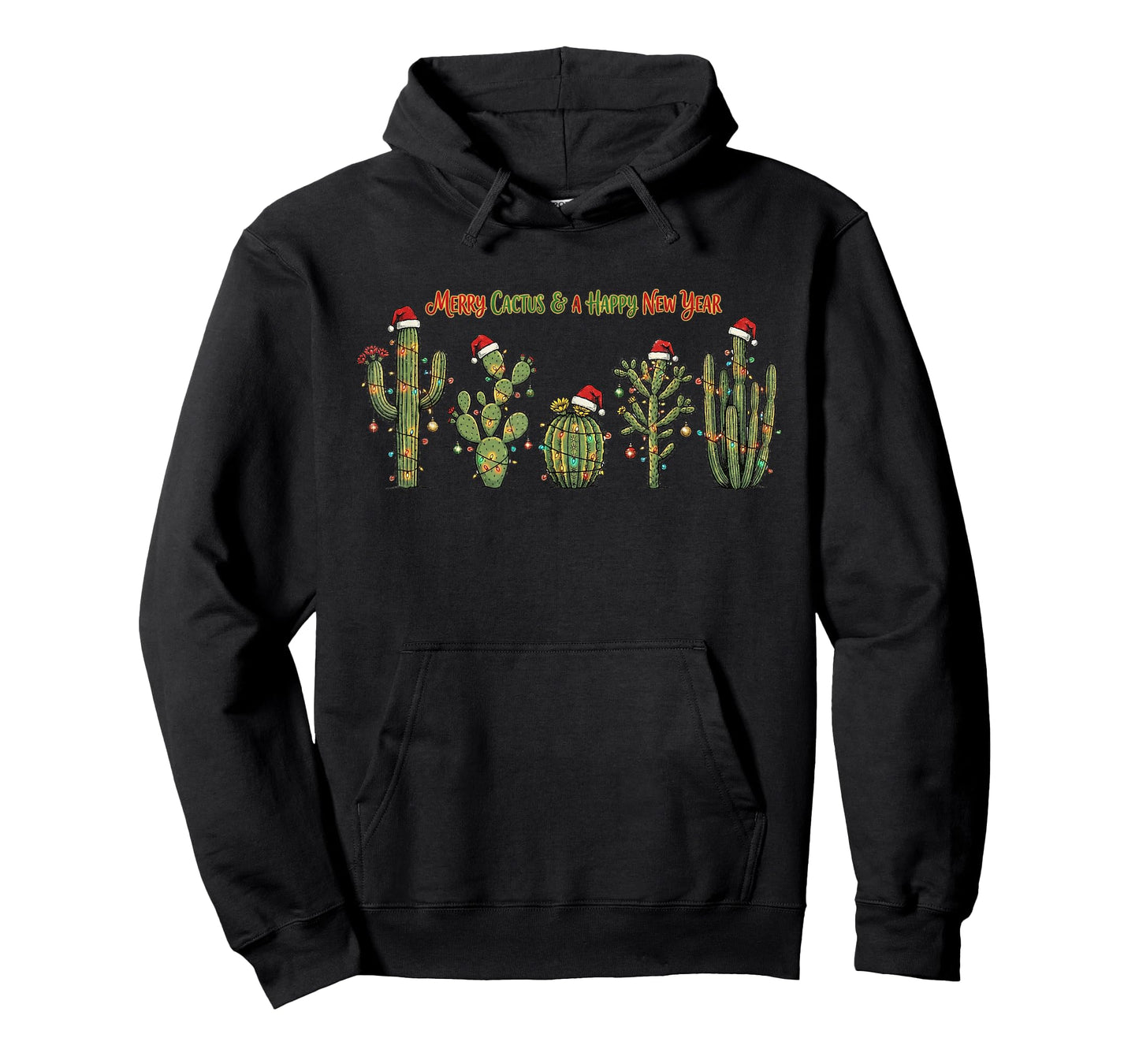 Merry Cactus Happy New Year Cactus Lover Gardener Cactus T-Shirt