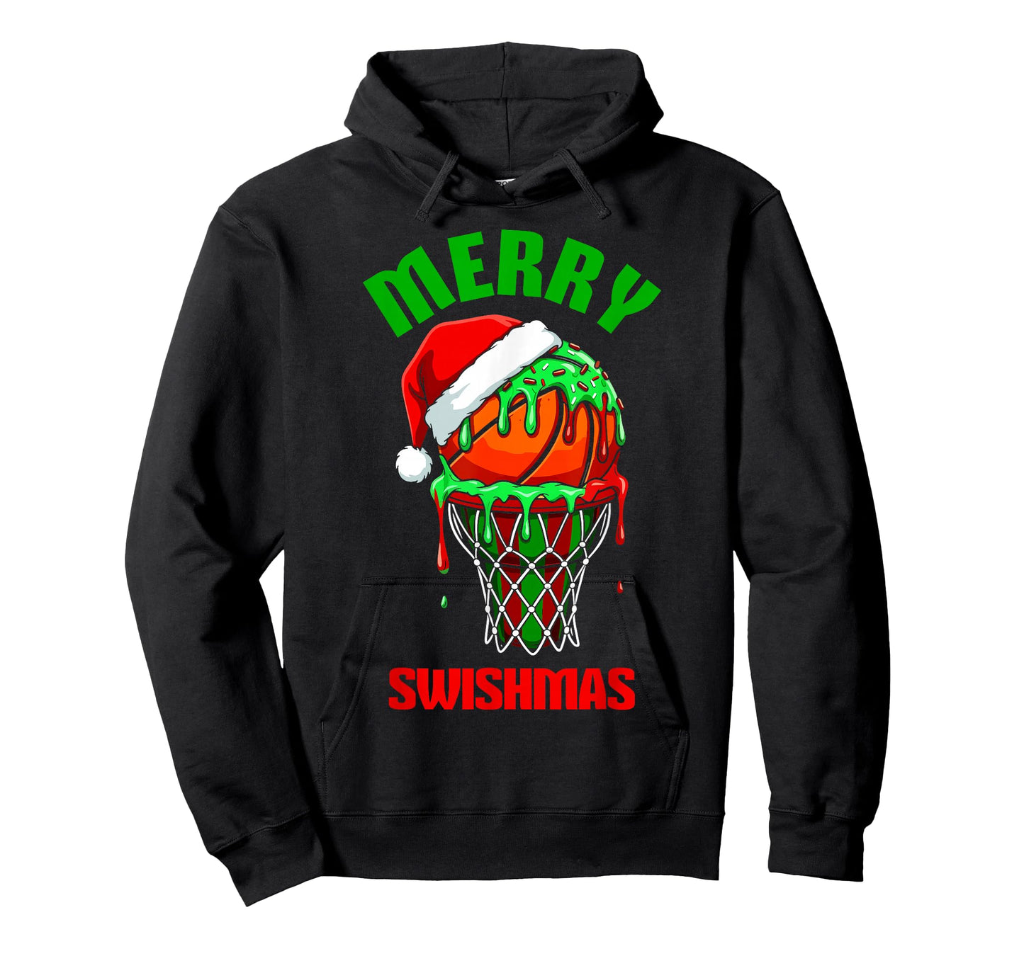 Merry Swishmas Basketball Ugly Christmas Xmas Men Boys Kids T-Shirt
