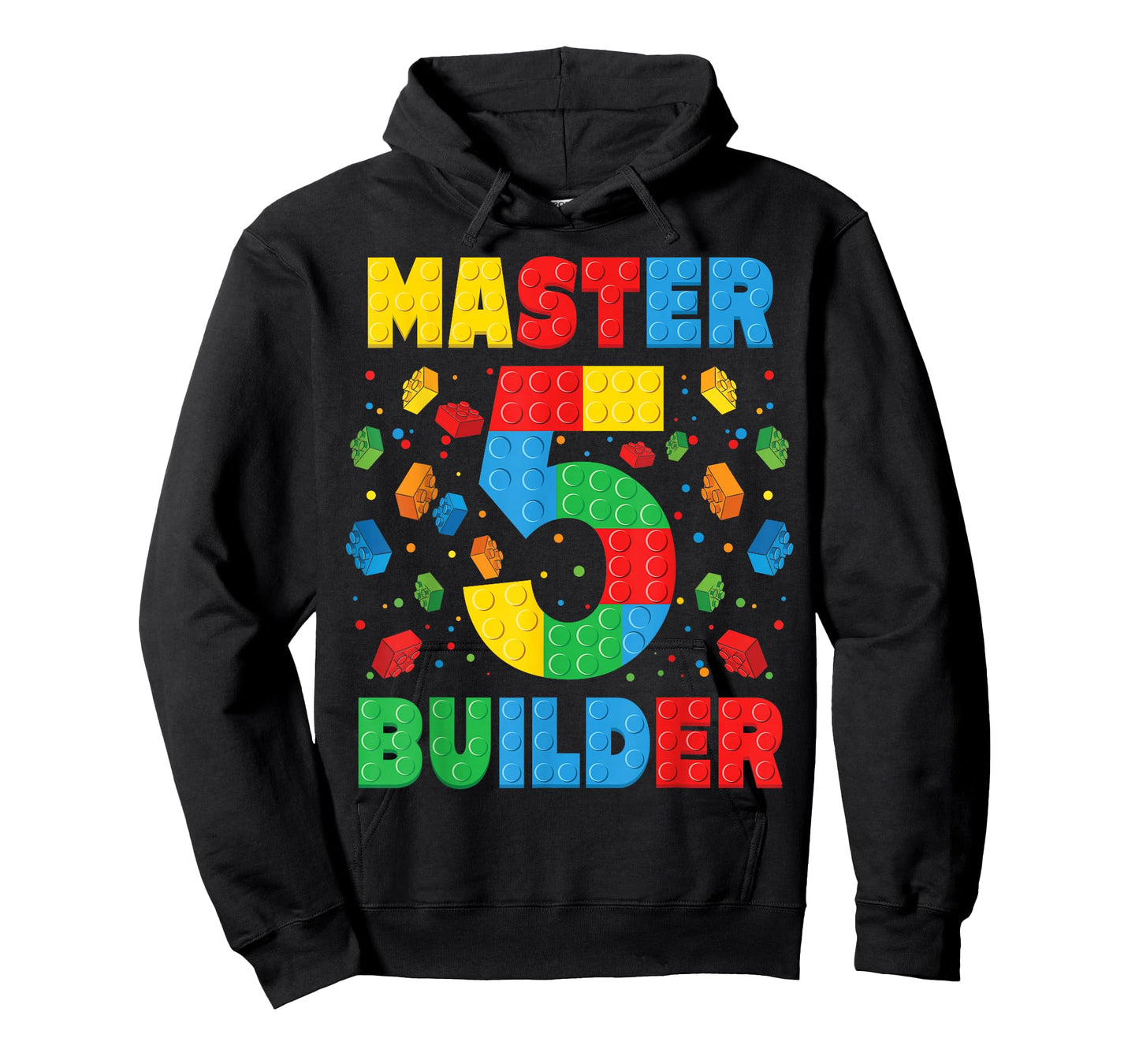 Master Builder Age 5th Birthday Squad Block Building T-Shirt