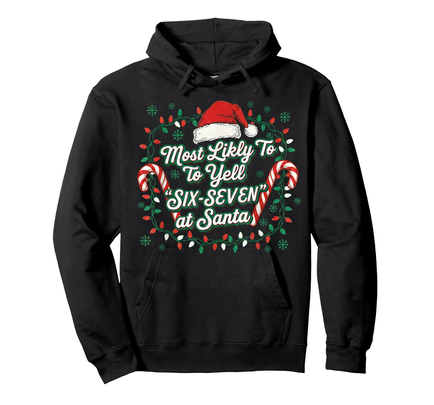 Most Likely to Yell Six-Seven at Santa Funny Christmas Meme T-Shirt