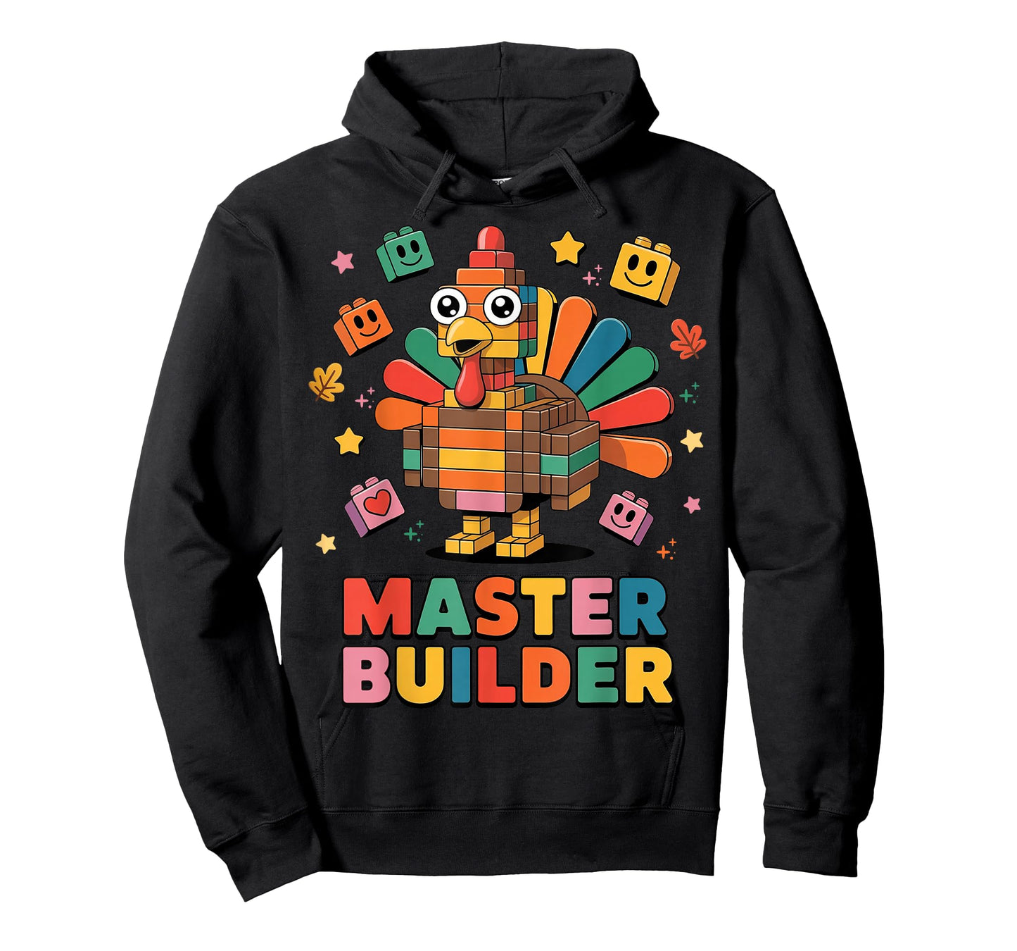 Master Builder Brick Building Blocks Turkey Thanksgiving T-Shirt