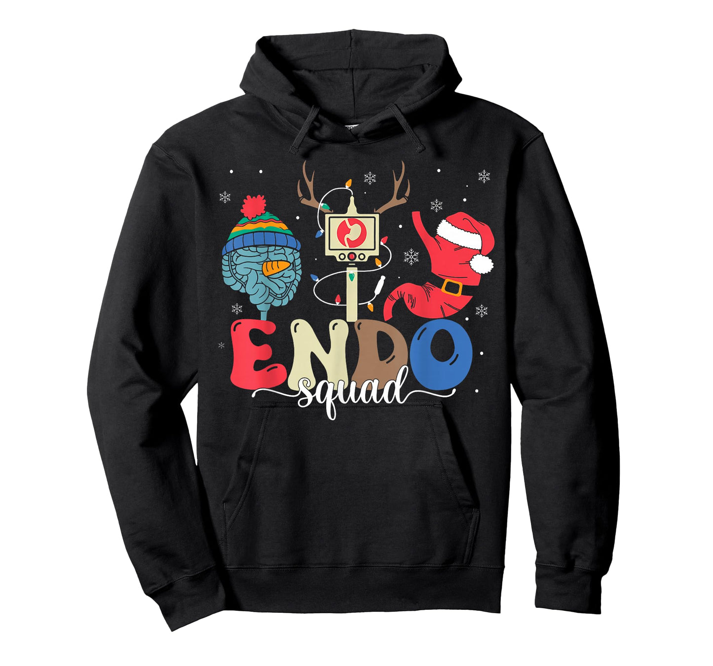 Endo Squad Nurse Stomach Santa Hat Endoscopy Tech Christmas T-Shirt