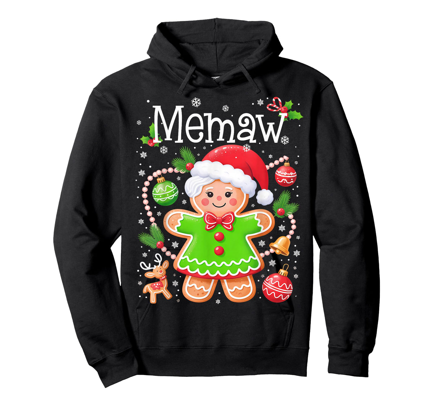 Cute Memaw Gingerbread Family Matching Christmas Cookie Crew T-Shirt