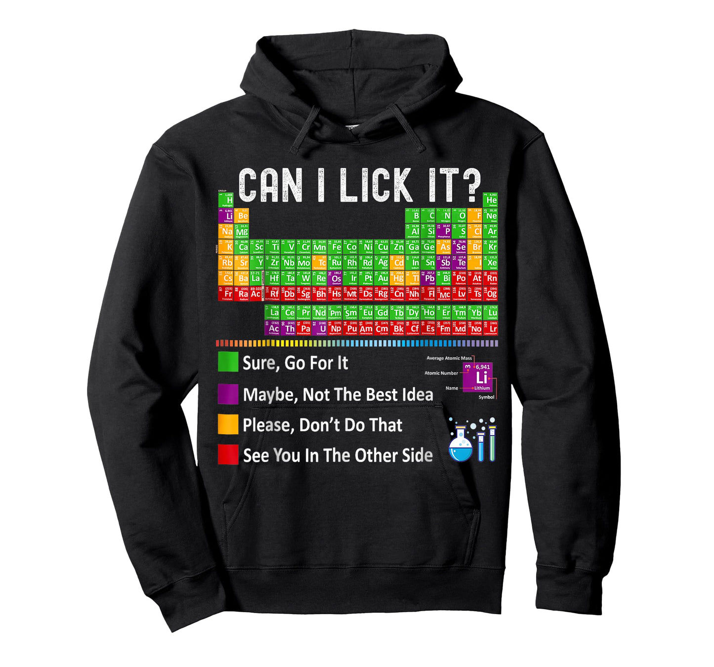 Can I Lick It Periodic Table Chart Science Teacher Cool Meme T-Shirt