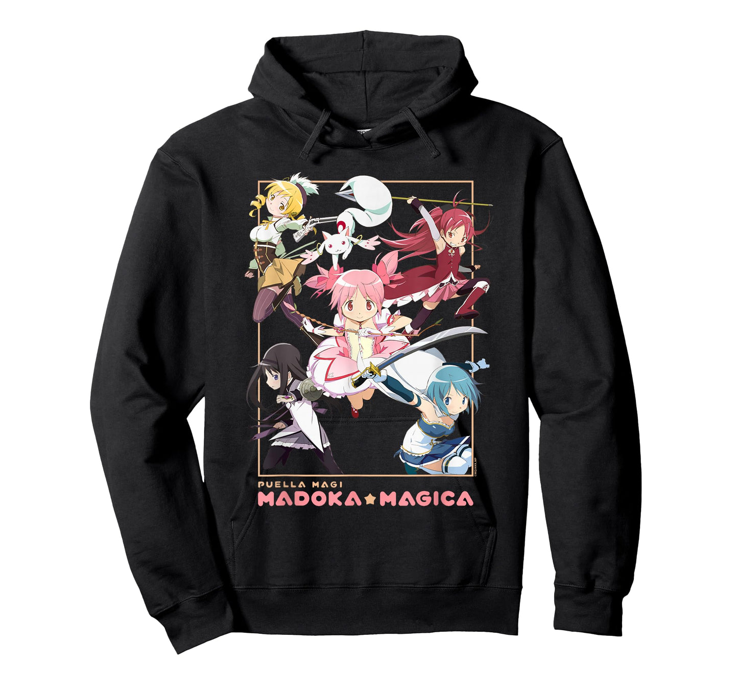 Madoka Magica Character Group Action Pose Anime T-Shirt