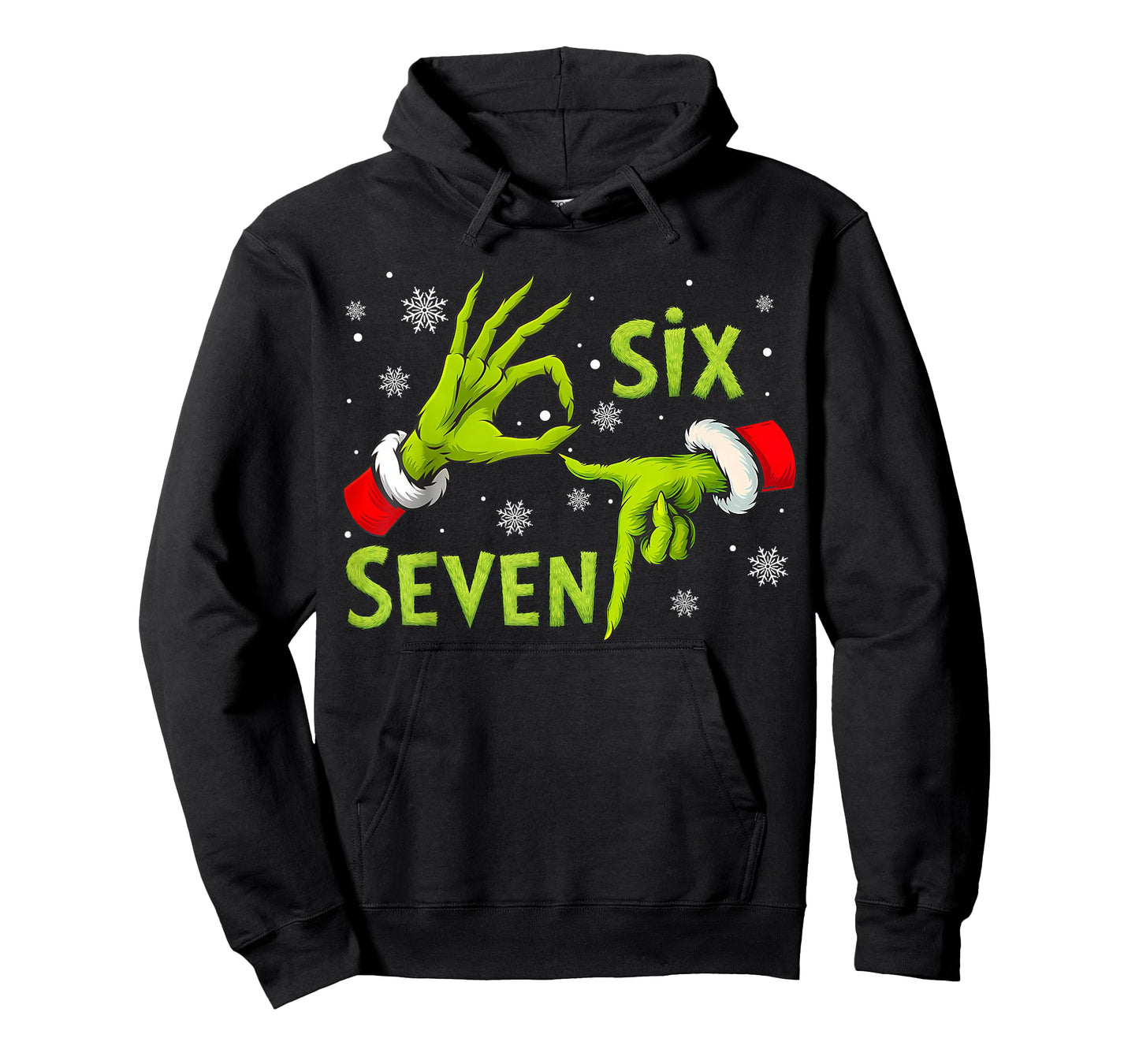 Funny Six Seven 67 Meme 6 7 Christmas Elf Hand Boys Teens T-Shirt