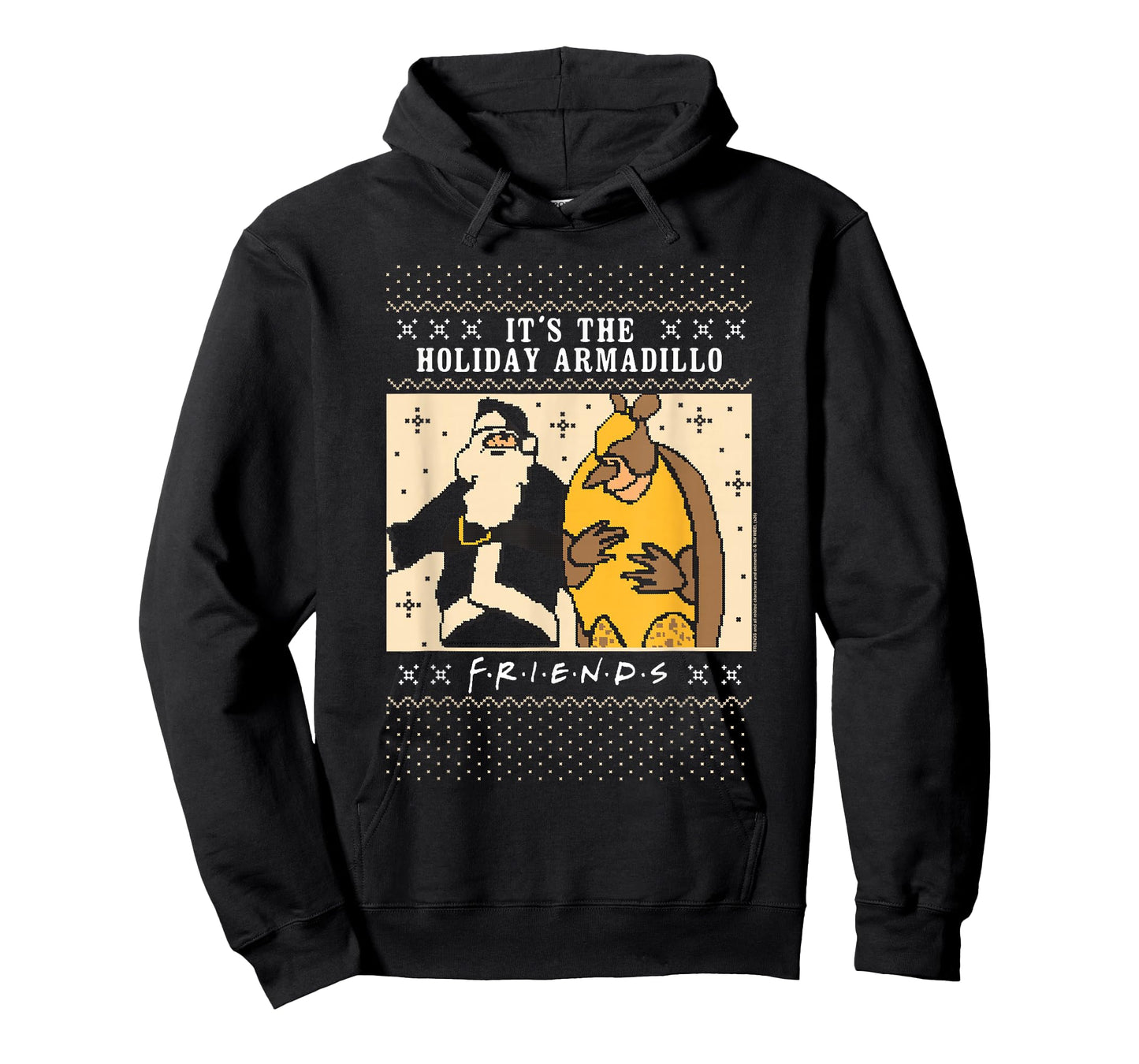 Friends Holiday Armadillo Sweater Print Christmas TV Show T-Shirt