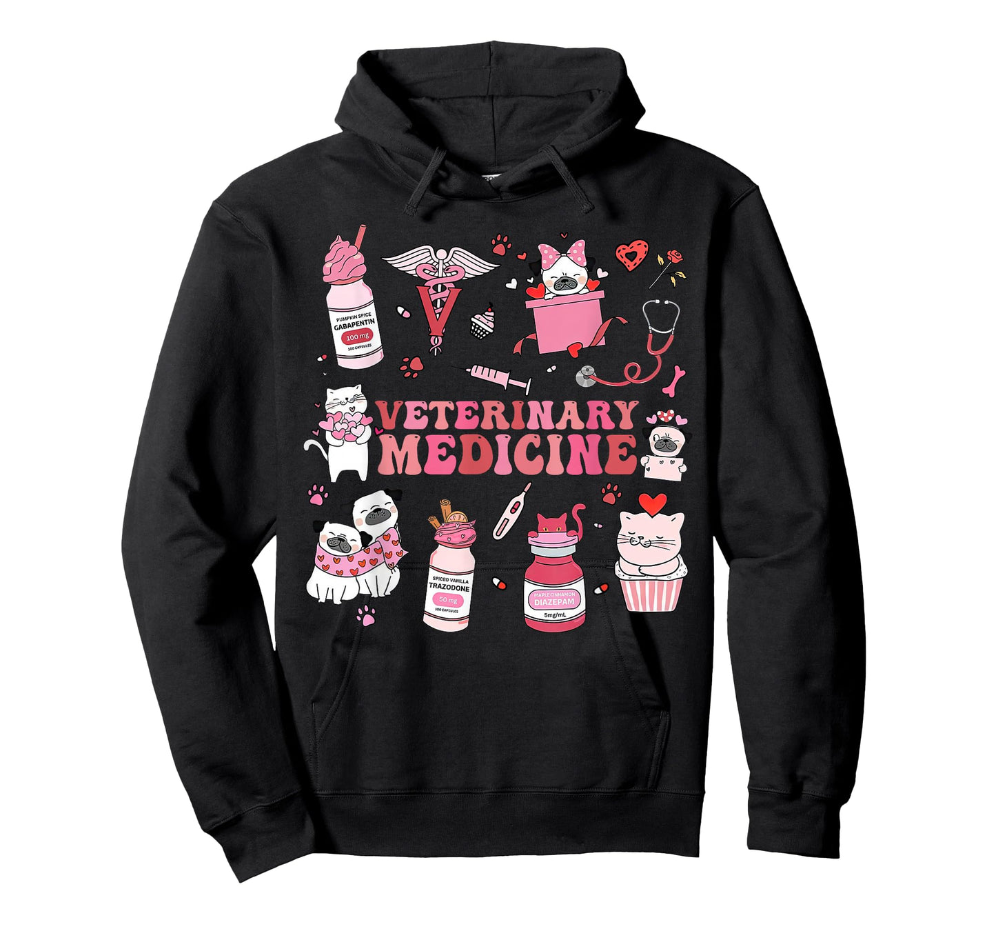 Retro Veterinary Medicine Valentine Veterinarian Vet Tech T-Shirt