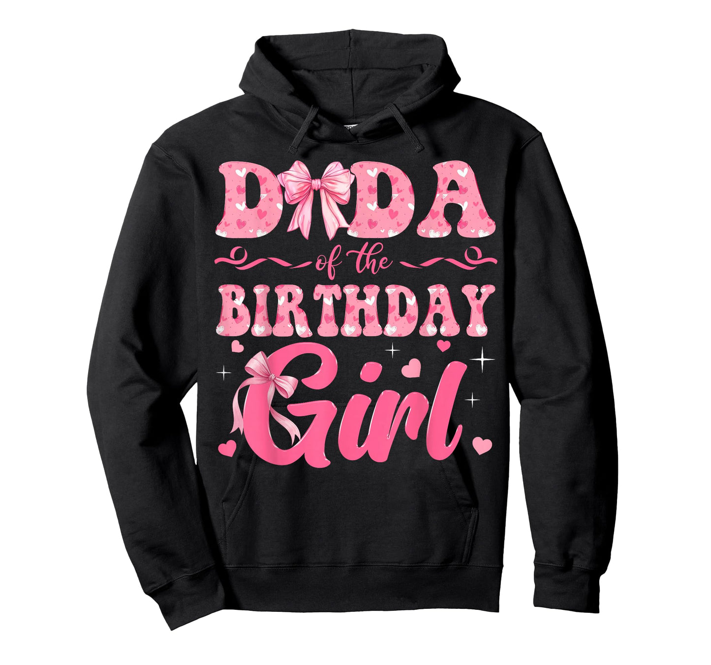 Dada of The Birthday Girl Family Pink Coquette Bow T-Shirt
