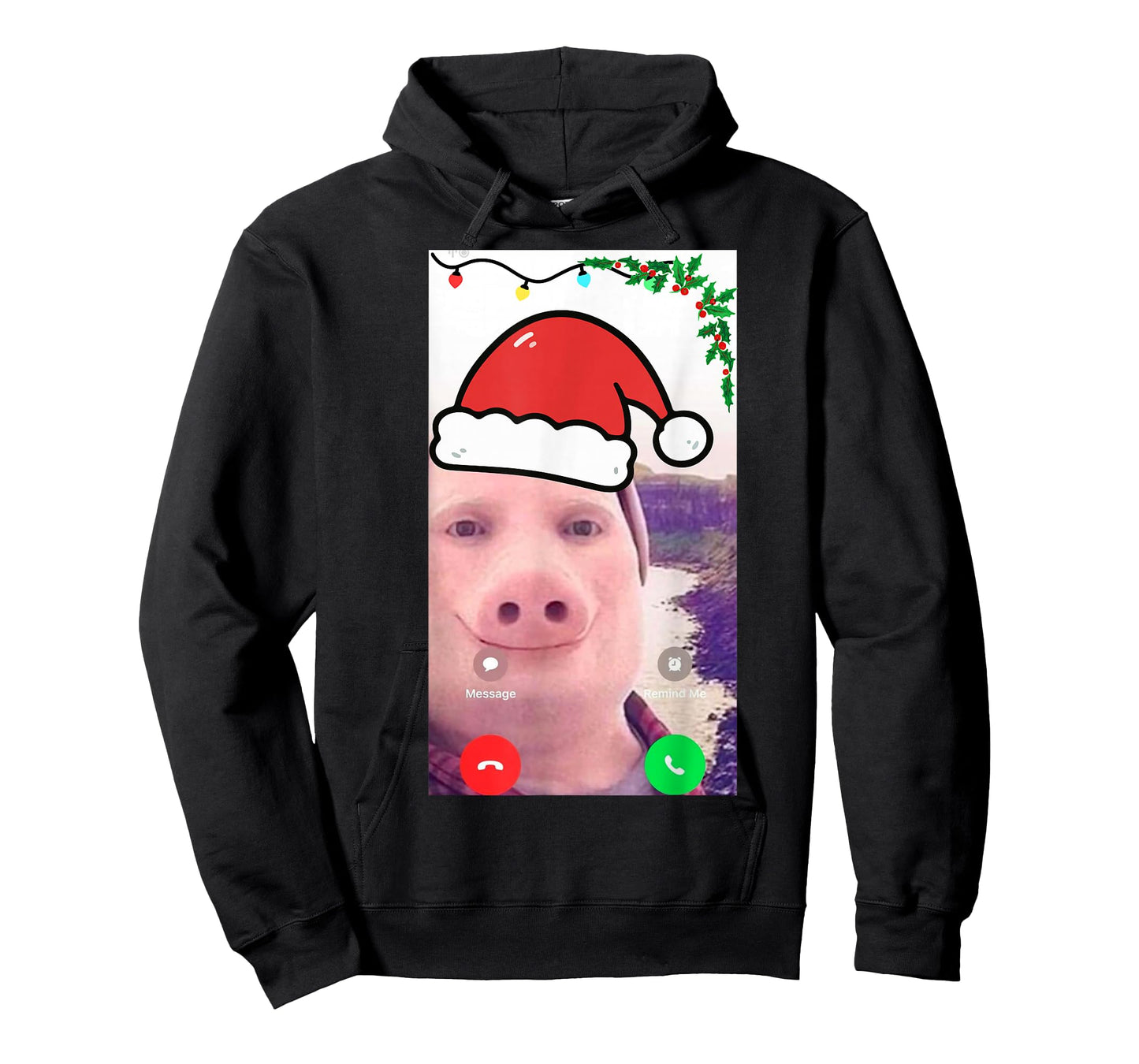 Funny gen z Humor brainrot Christmas John Pork Calling Meme T-Shirt