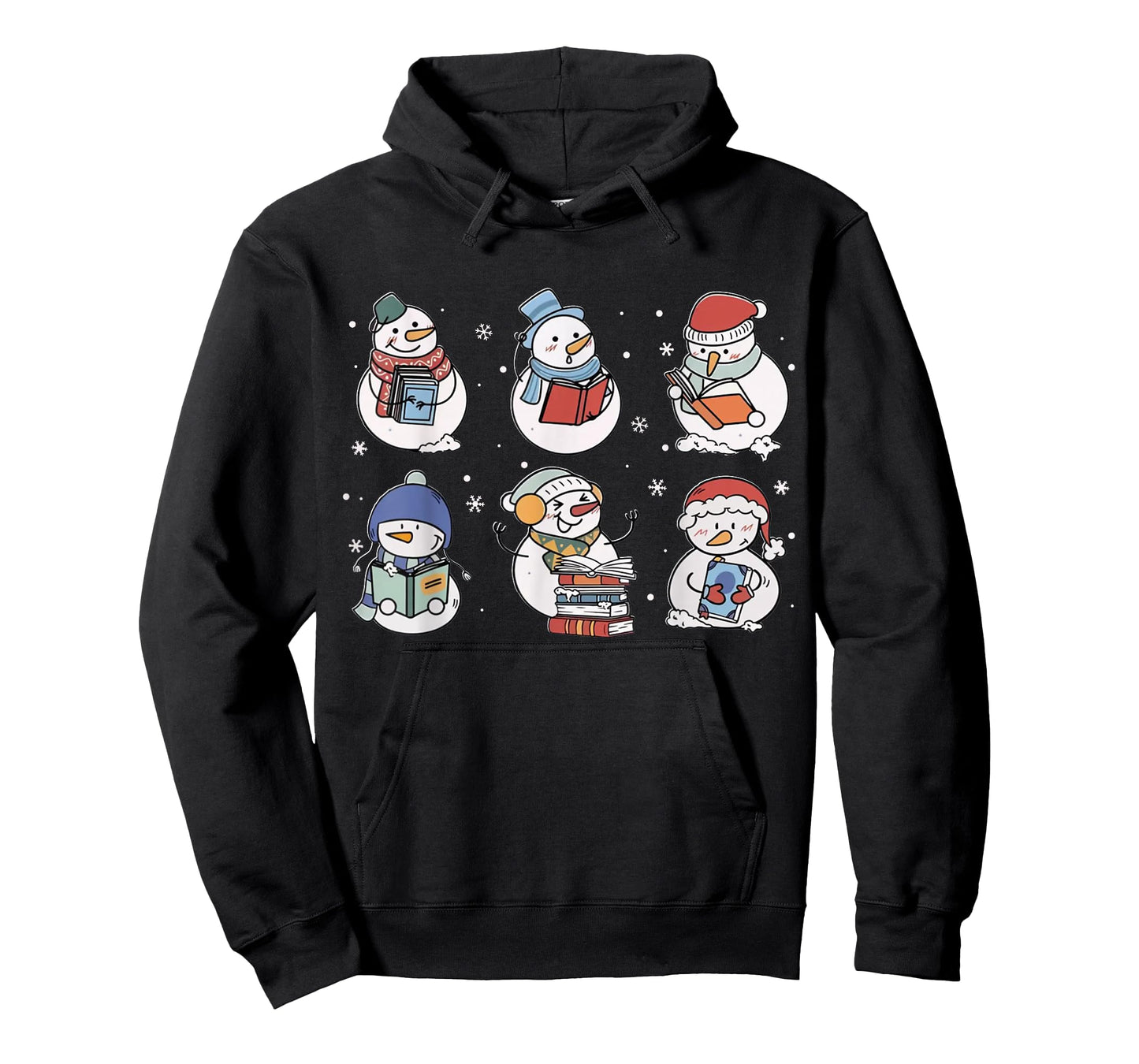 Book Lover Teacher Snowman Reading Books Christmas Winter T-Shirt